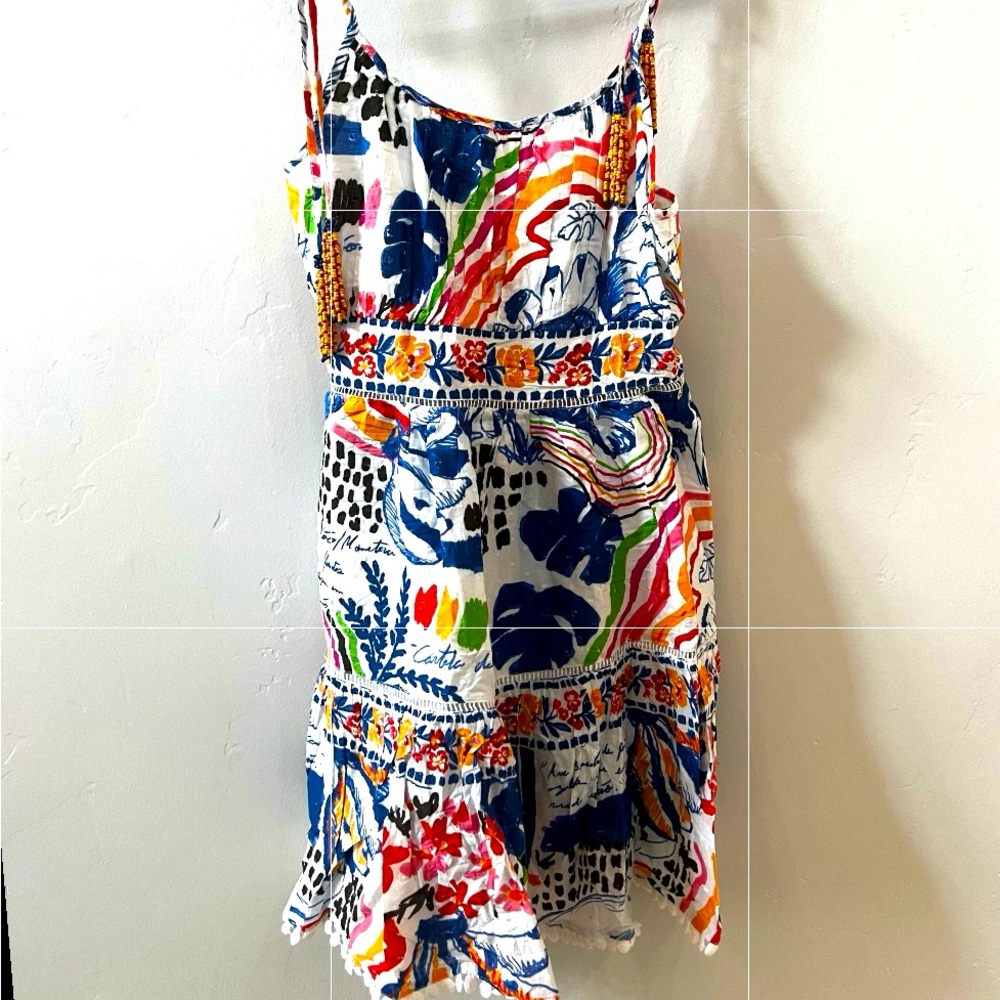 FARM RIO tie top midi dress